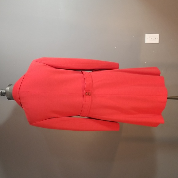 Vintage Modell orange/red womens 3/4 coat.  Aprox. Size 10 - 12 fully lined. - Picture 10 of 16